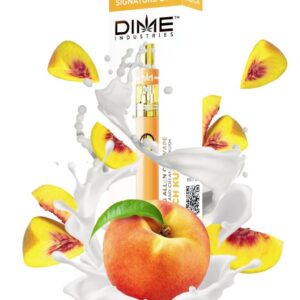 dime | peach kush | all in one rechargeable vape | 1g 1 type indica thc 89.5% cbd 0.2%