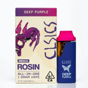 clsics | deep purple | live rosin all in one | 1g indica thc 74.2%
