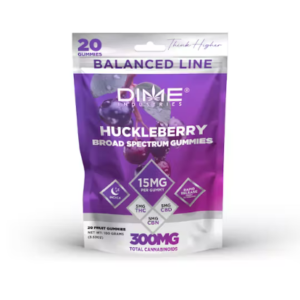 dime | balanced line | huckleberry cbn gummies | 5mg/ea | 100mg | 20 counts| hybrid