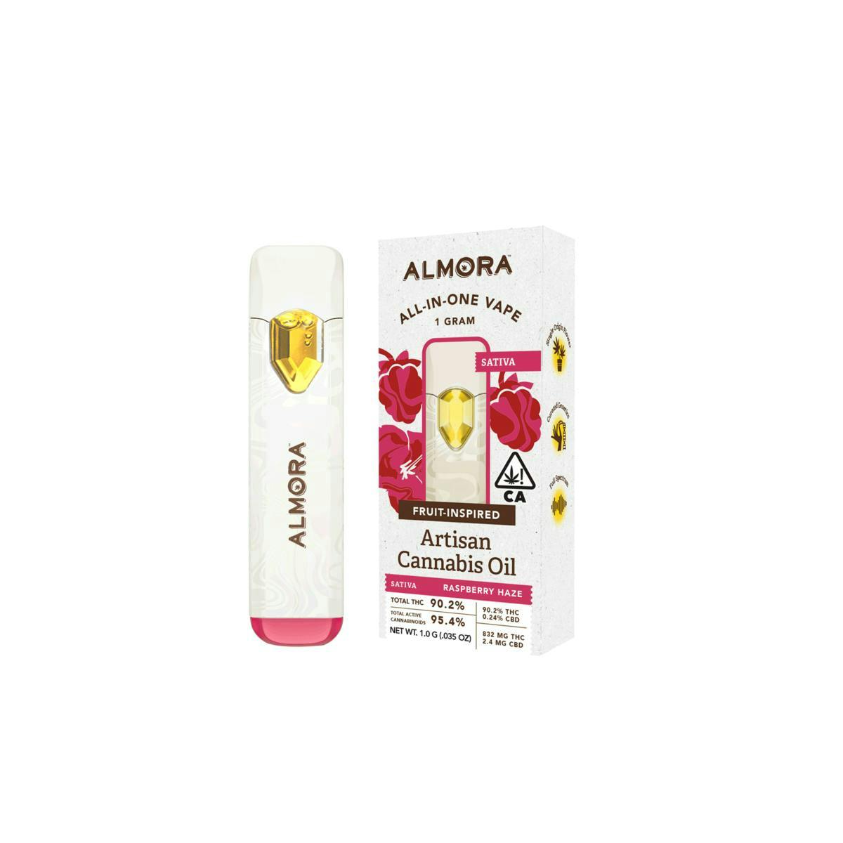 68cc4892f081f0f66318ab31ed38f0d1.jpg Almora Farm | Pear Herer | All-In-One Vaporizer | Sativa THC 90.9% - Image 1