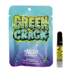 Hush Hush | Green Crack | Cartridge | 1g 1 Type Sativa THC 91.29% CBD 0.2%