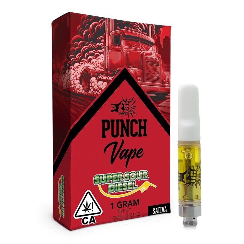 img_0841.jpeg Punch Edibles & Extracts Punch – 510 Distillate Vape Cart – Super Sour Diesel (1g - Image 1