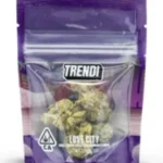 Trendi Super Runtz Hybrid Exotic Indoor scale 3.5 g 26.41% THCA hybrid strain known for its uplifting and energizing effects, combined with earthy and citrus flavors.
